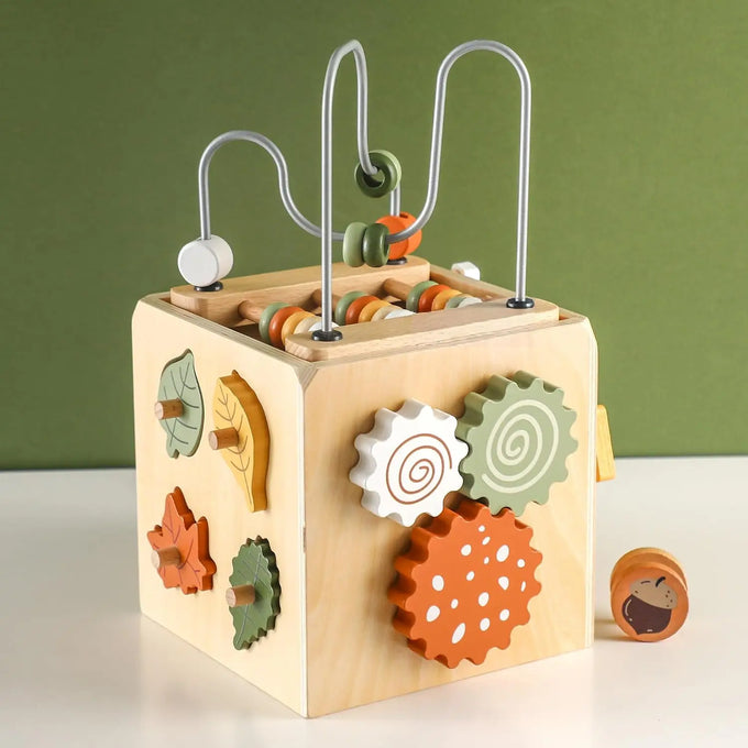 Wooden Activity Cube & Shape Sorter — product image