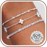 Delicate Layered Chain Bracelet Set — view 7