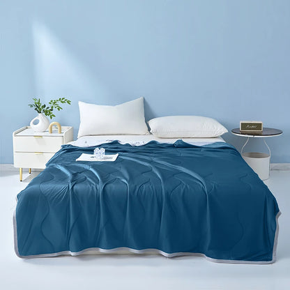 King Size Cooling Comforter - Breathable & Lightweight Ice Silk Cooling Blanket, Thin Quilt for Hot Summer