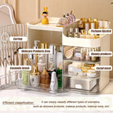 Three-Drawer Makeup Organizer with Mirror