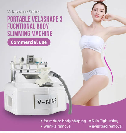 V9 Multifunctional VELABODY Shape Body Slimming Cavitation Cellulite Fat Removal Vacuum Roller eye care Weight loss machine