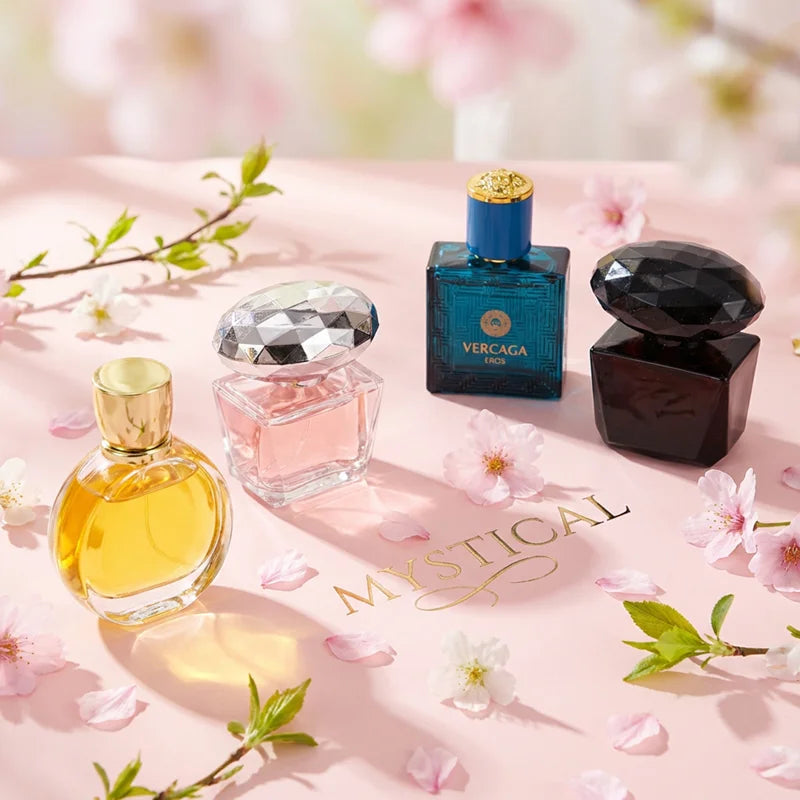 Mystical 4Pcs Fragrance Set Spring Gift For Women 30ml Perfume 30ml Air Freshener 30ml Body Spray Long Lasting Mysterious Scent