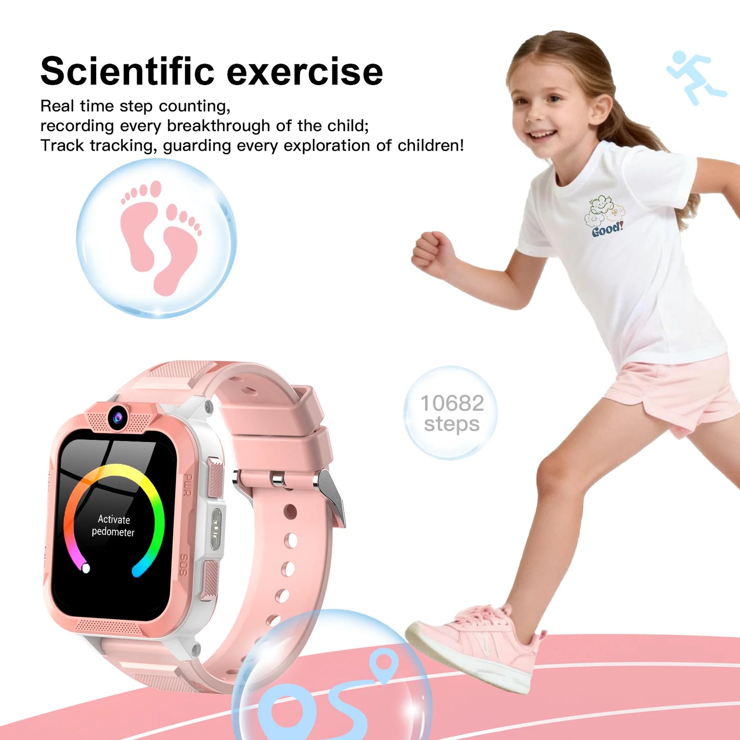 New Z40Pro Kids Smart Watch Waterproof Video Monitor Tracker 4G Call Watch SOS GPS Location Digital Watches for Chirdren's Gift