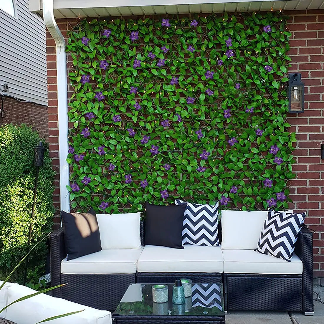 1PC Expandable Privacy Screen Fencing for Balcony & Garden Artificial Ivy Wall Decor Outdoor Stylish Garden Background Decor
