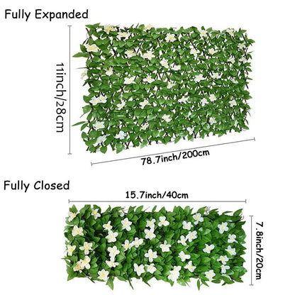 1PC Expandable Privacy Screen Fencing for Balcony & Garden Artificial Ivy Wall Decor Outdoor Stylish Garden Background Decor