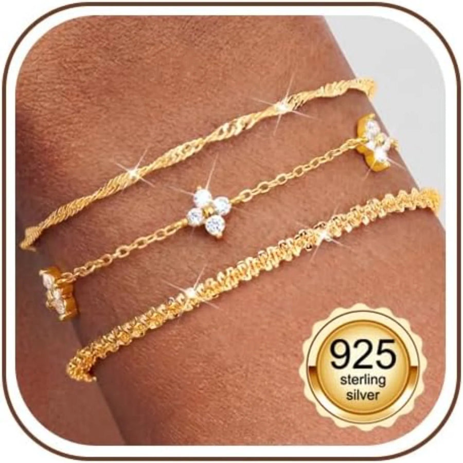 Delicate Layered Chain Bracelet Set — product image