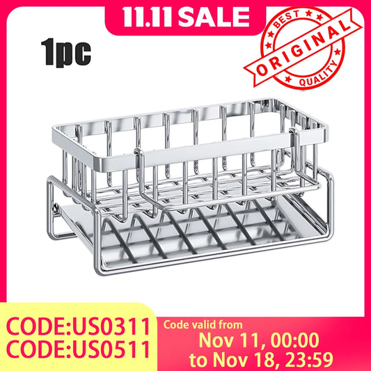 Stainless Steel Sink Drying Rack – Large Capacity, Upgraded Load-Bearing, Rust-Resistant, Nail-Free Kitchen Organizer