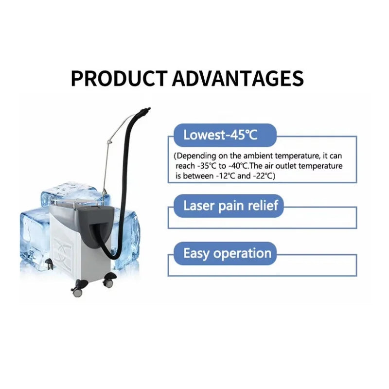 Air Cooled Skin Cooling System Low Temperature Machine for Laser Tattoo Removal Skin Pain Relief Beauty Salon Equipment Device