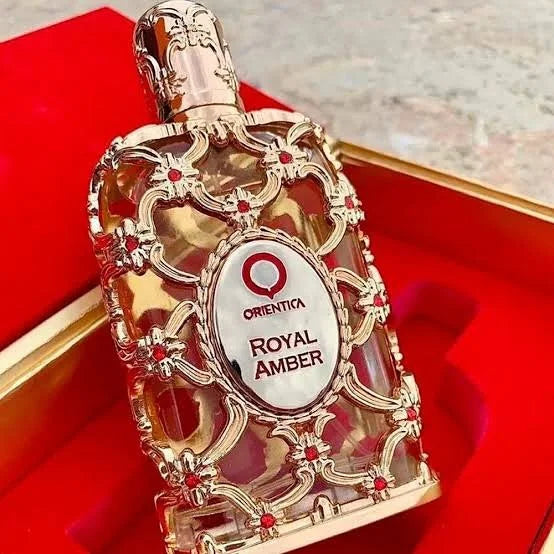 Orientica Luxury Collection Amber Rouge Eau De Parfum 2.7oz / 80ml – Woody, Amber, Saffron, Praline, Jasmine, Orange, Oak Moss, Seaweed – Arabic Perfume for Men & Women. A Perfect Holiday Gift.