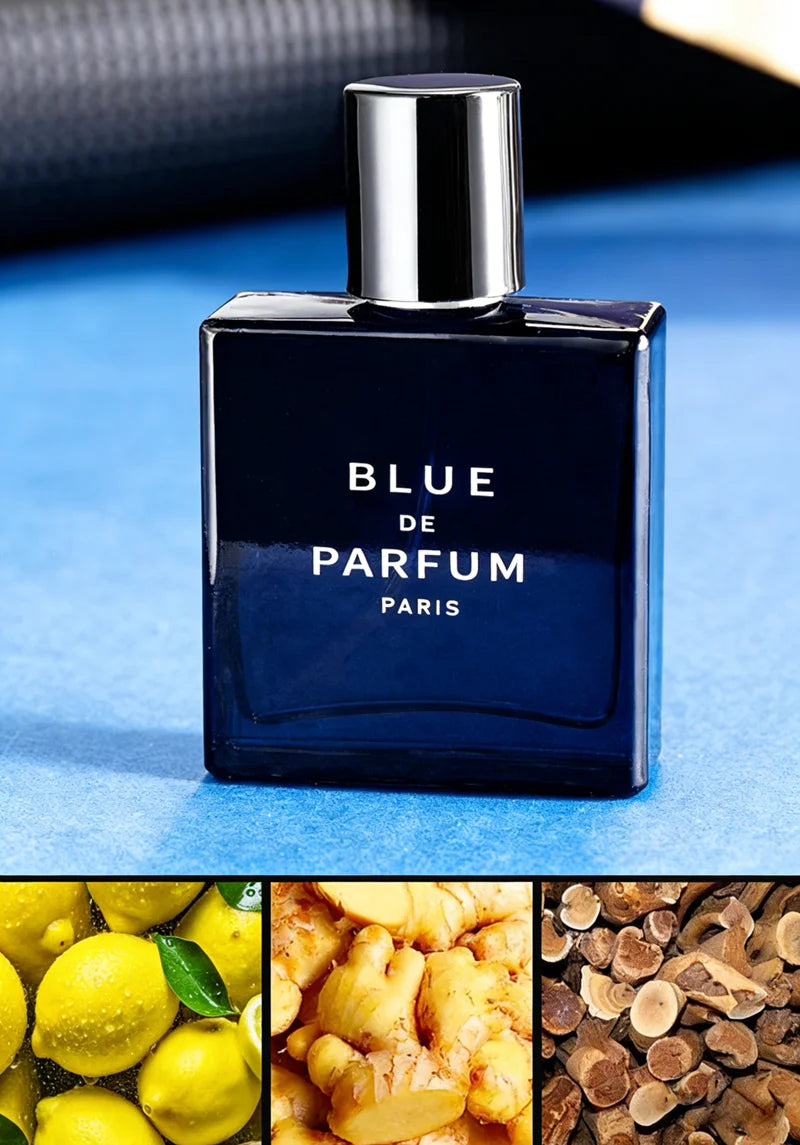 100ml Men's Cologne Luxury Brand Natural Floral Fruity Scent Spray 4Pcs Gift Box For Gentleman Daily Party