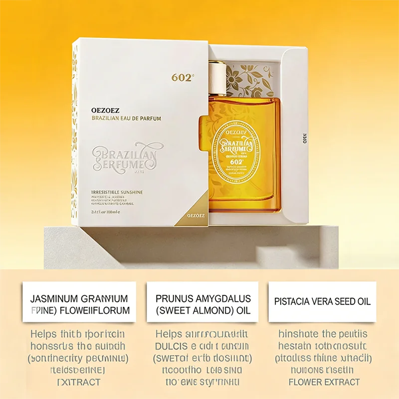 Sunshine EDP Vanilla Gourmand Fragrance, Fresh Coconut & Woody Scent, Long Lasting Irresistible Perfume for Daily & Gift