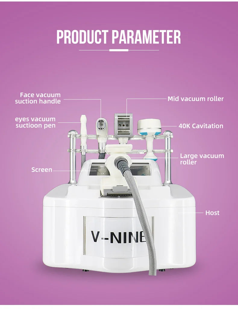 V9 Multifunctional VELABODY Shape Body Slimming Cavitation Cellulite Fat Removal Vacuum Roller eye care Weight loss machine