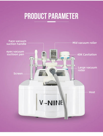 V9 Multifunctional VELABODY Shape Body Slimming Cavitation Cellulite Fat Removal Vacuum Roller eye care Weight loss machine