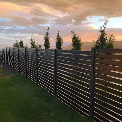 Modern Rustproof Aluminum Fence Slat Fence Panel Powder Coated Privacy Fence For Outdoor Yard Easy Installation Durable Design