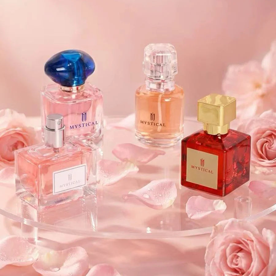 Mystical Perfume Gift Set For Women 4Pcs Spring Gift Includes 30ml EDP 30ml Air Freshener 30ml Body Spray Long Lasting Fragrance