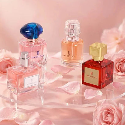 Mystical Perfume Gift Set For Women 4Pcs Spring Gift Includes 30ml EDP 30ml Air Freshener 30ml Body Spray Long Lasting Fragrance