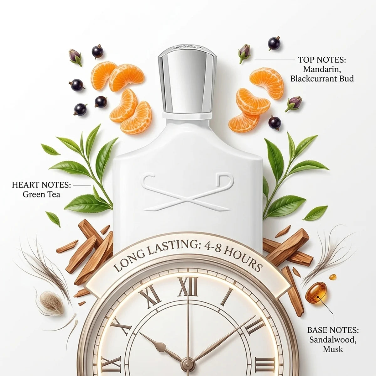 Silver Mountain Water Inspired Citrus Woody Cologne Unisex Fragrance Long Lasting Daily Office Perfume
