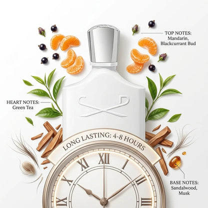 Silver Mountain Water Inspired Citrus Woody Cologne Unisex Fragrance Long Lasting Daily Office Perfume