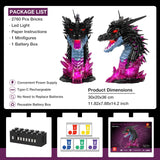 LED Shadow Dragon Head Building Set — view 8