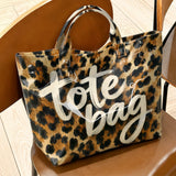 Retro Leopard Print Tote — view 5
