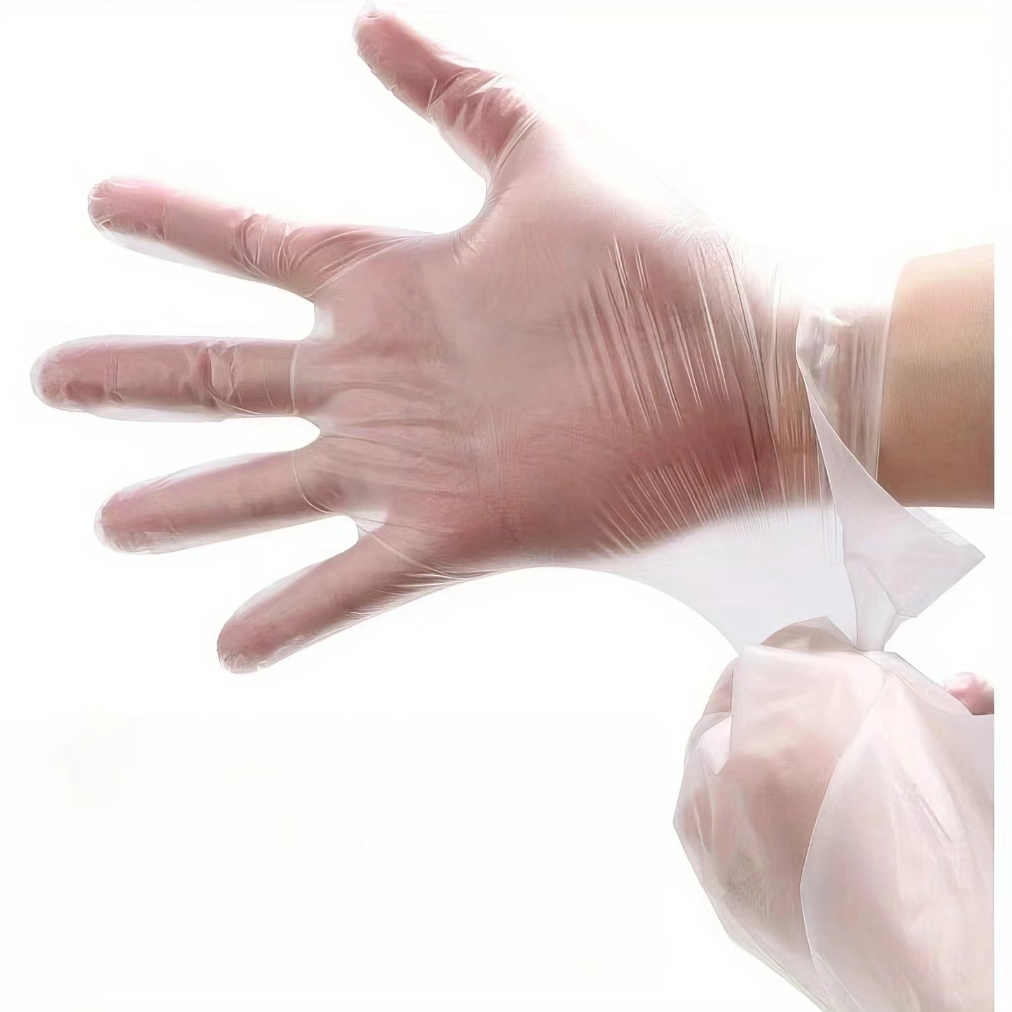 100 Pairs of Disposable Transparent Gloves, Easy To Wear, Comfortable Fit, Suitable for Kitchen, Cooking, Cleaning