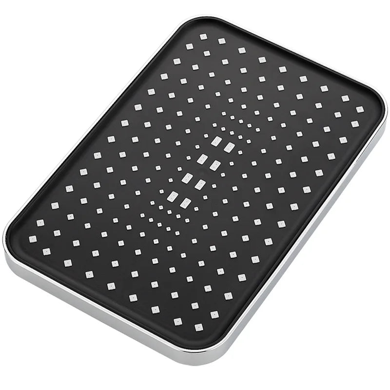 12 Inch ABS High Pressure Rainfall Shower Head Bathroom 360° Adjustable Angle Anti-Clog Nozzle Water Saving Bathroom Accessories
