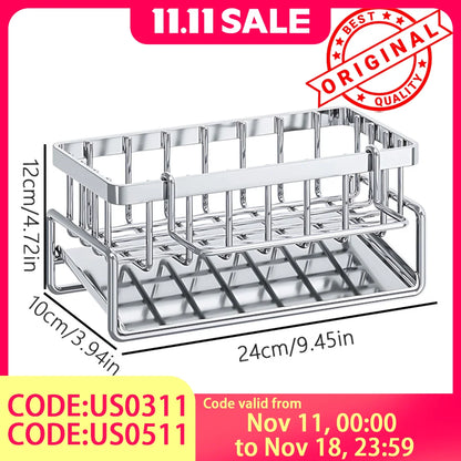 Stainless Steel Sink Drying Rack – Large Capacity, Upgraded Load-Bearing, Rust-Resistant, Nail-Free Kitchen Organizer