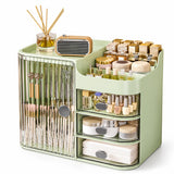 Three-Drawer Makeup Organizer with Mirror