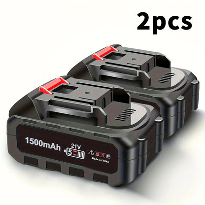 Wireless portable weed trimmer for lawn trimming. The trimmer is equipped with 2 lithium batteries and comes with replaceable bl