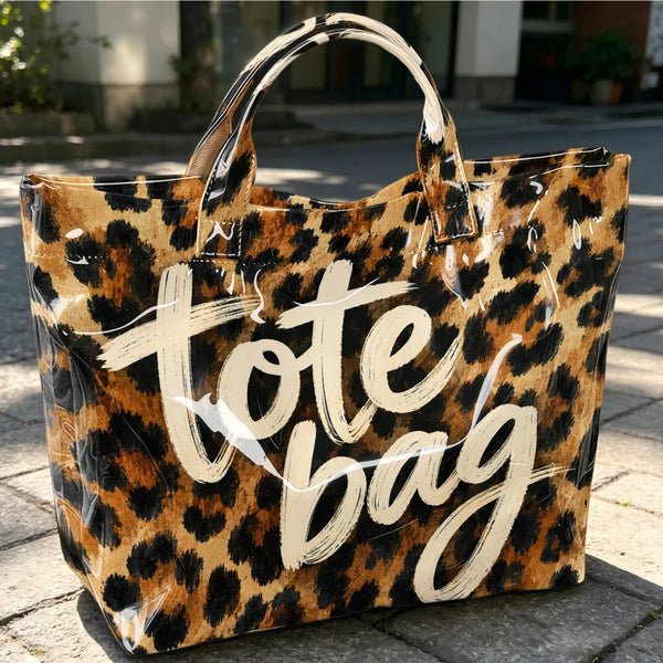 Retro Leopard Print Tote — view 1