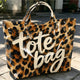 Retro Leopard Print Tote — view 1
