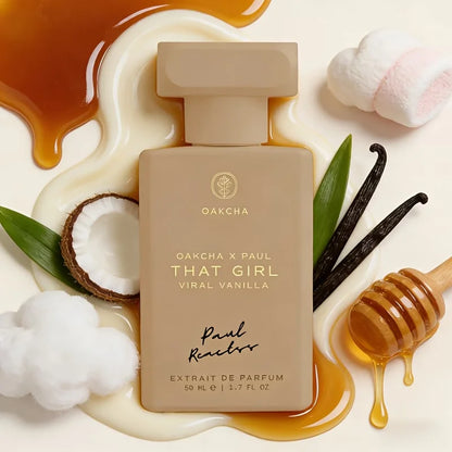 OAKCHA Vanilla Perfume, Caramel Coconut Bean Marshmallow Amber Musk Long-Lasting Sweet Fragrance