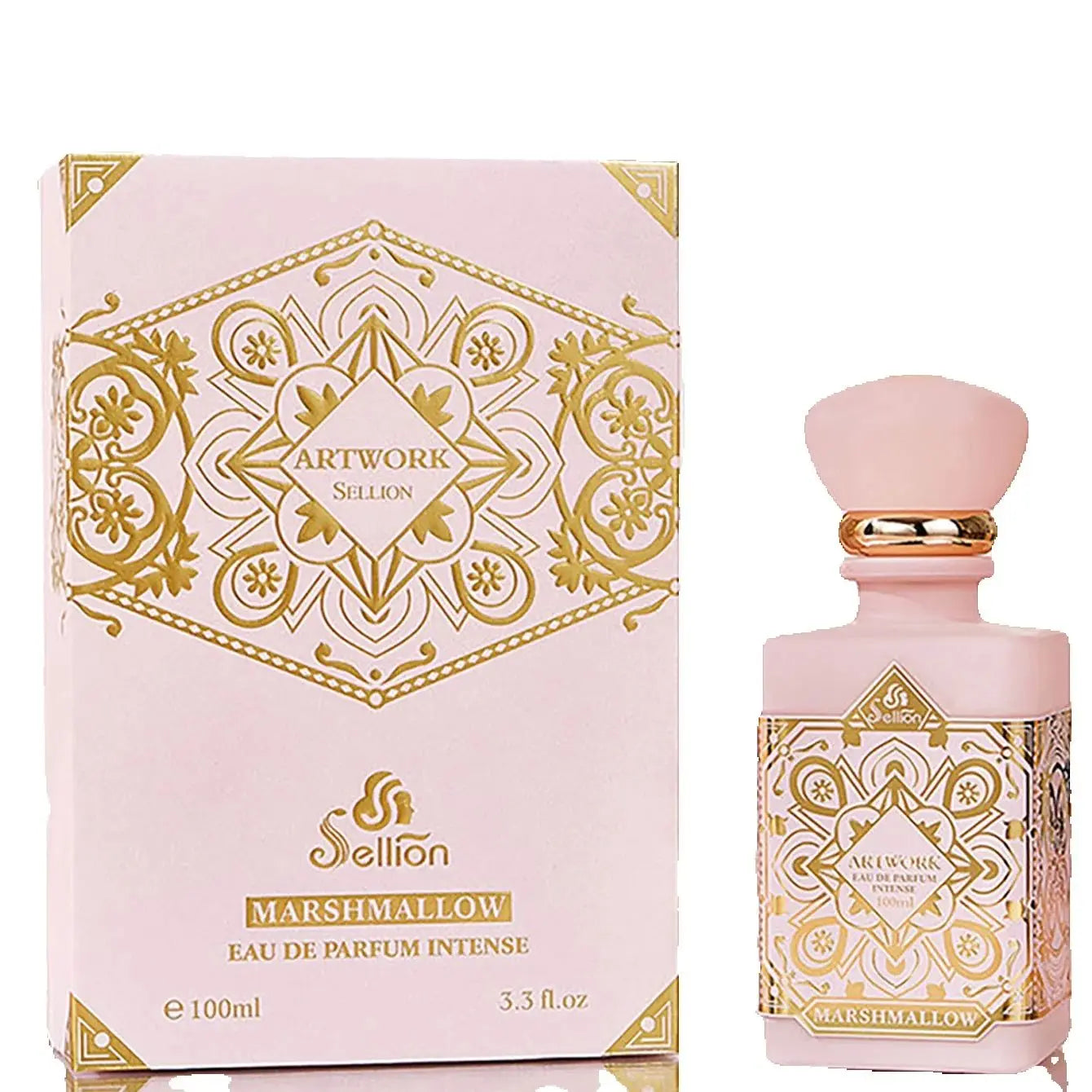 1PC Luxury Marshmallow Eau de Parfum Intense 100ml, Sweet Cotton Candy & Floral Scent, Long Lasting Perfume for Women,