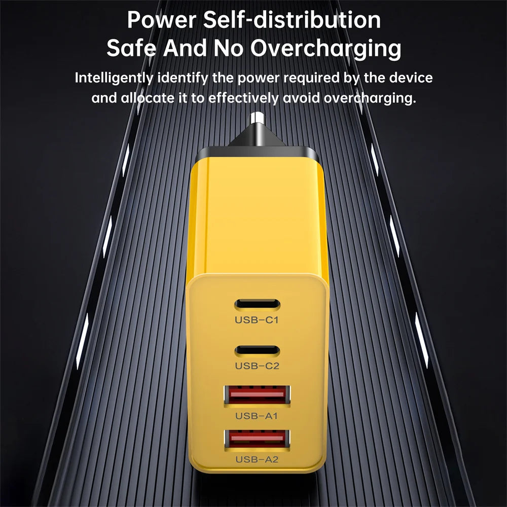 AU Plug USB Type C Fast Charger 65W PD Quick Charge Wall Adapter for iPhone Samsung Xiaomi Redmi Mobile Phone USB Charger EU UK
