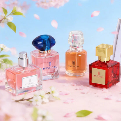 Mystical Perfume Gift Set For Women 4Pcs Spring Gift Includes 30ml EDP 30ml Air Freshener 30ml Body Spray Long Lasting Fragrance