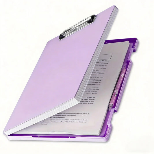 1-Piece Spacious Purple A4 Folder: Portable File Organizer Perfect for Storing Office and School Supplies in Daily Use