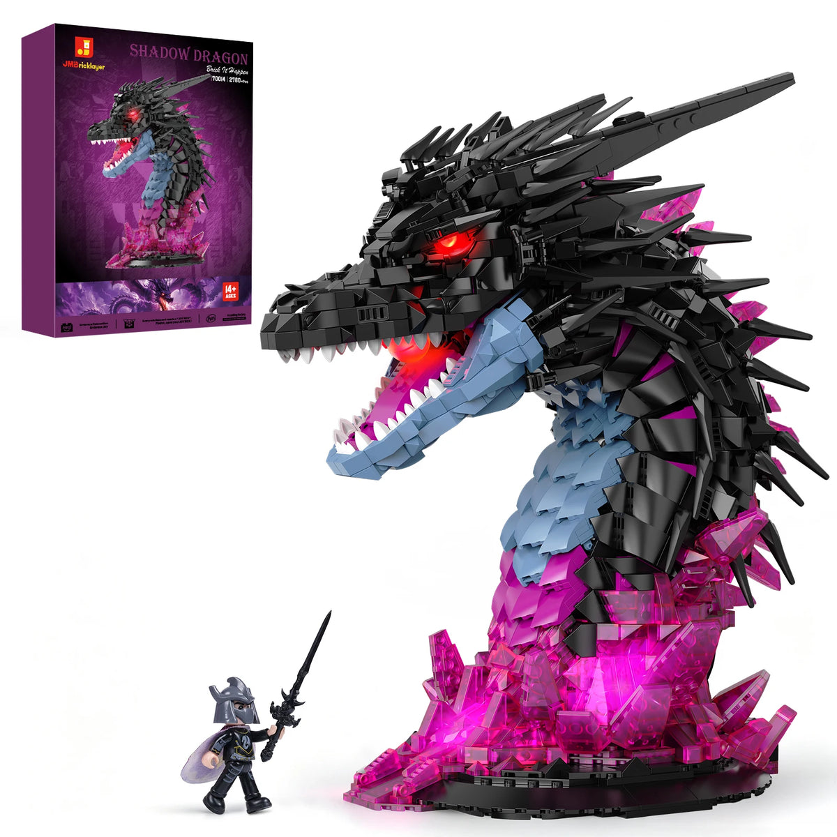 LED Shadow Dragon Head Building Set — product image