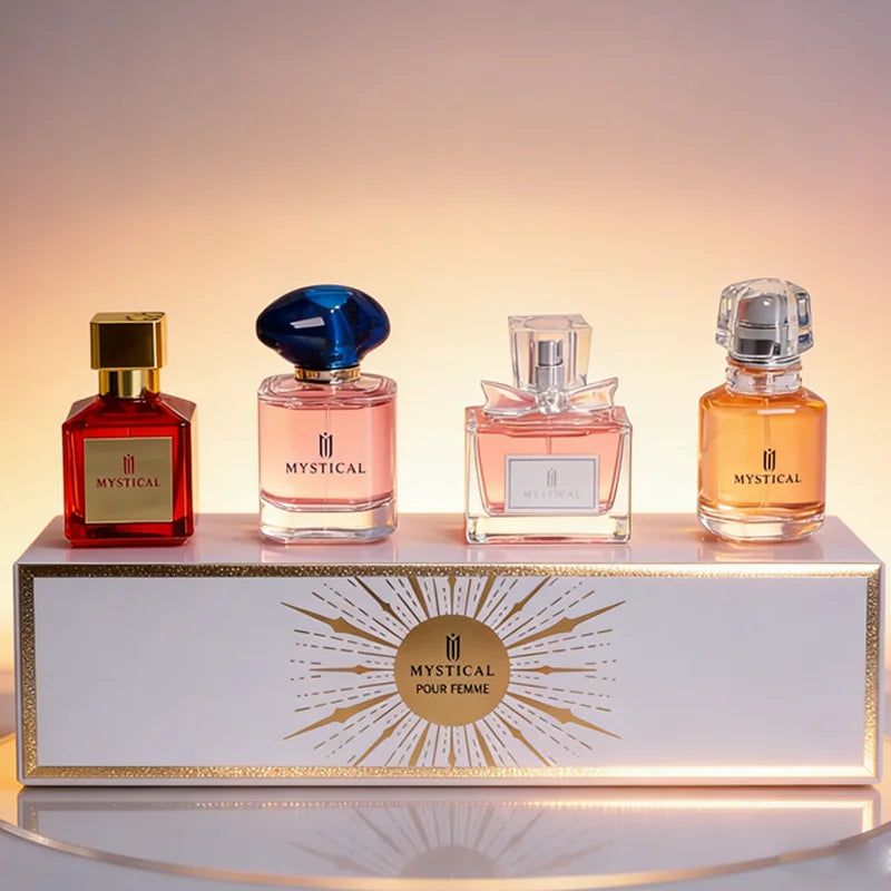 Mystical Perfume Gift Set For Women 4Pcs Spring Gift Includes 30ml EDP 30ml Air Freshener 30ml Body Spray Long Lasting Fragrance