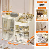 Three-Drawer Makeup Organizer with Mirror
