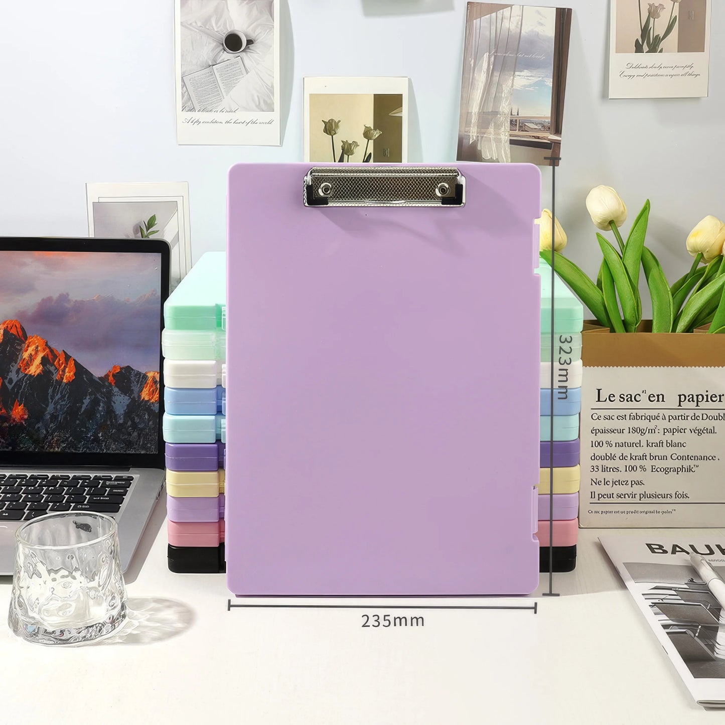1-Piece Spacious Purple A4 Folder: Portable File Organizer Perfect for Storing Office and School Supplies in Daily Use