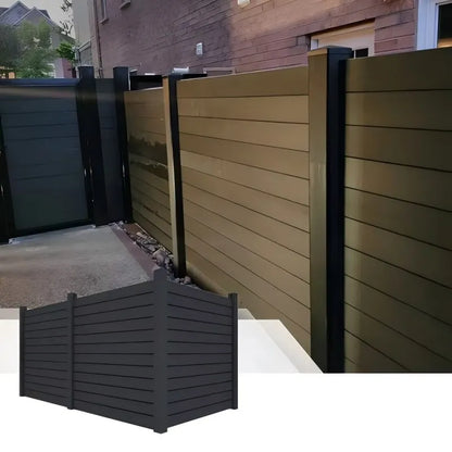 Modern Rustproof Aluminum Fence Slat Fence Panel Powder Coated Privacy Fence For Outdoor Yard Easy Installation Durable Design