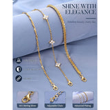 Delicate Layered Chain Bracelet Set — view 5