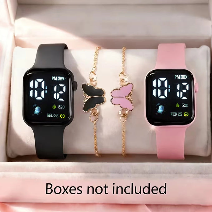 Kids' Digital Watch & Butterfly Bracelet Set — product image