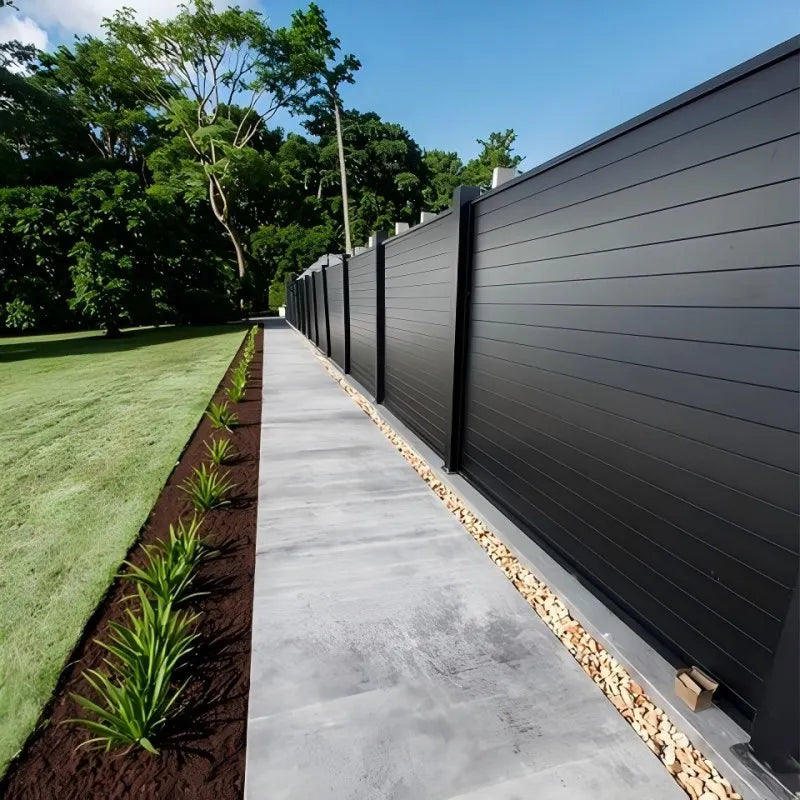 Modern Rustproof Aluminum Fence Slat Fence Panel Powder Coated Privacy Fence For Outdoor Yard Easy Installation Durable Design