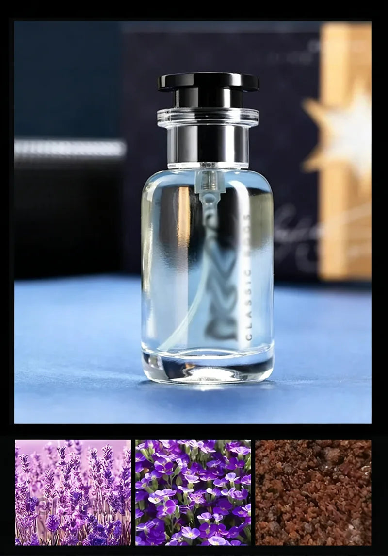 100ml Men's Cologne Luxury Brand Natural Floral Fruity Scent Spray 4Pcs Gift Box For Gentleman Daily Party