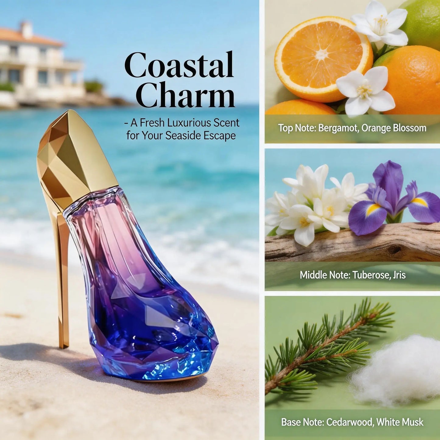 Elegant Light Eau De Parfum Long Lasting Fragrance, Soft Floral Musk Scent for Ladies, Portable Niche Perfume, Mild Non Pungent