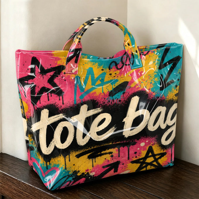 Graffiti Splash PVC Tote Bag — view 1