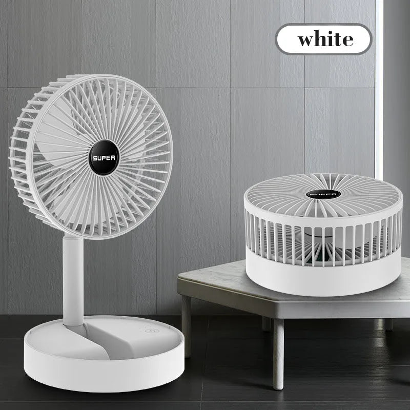 Desktop fan charging model, long endurance USB foldable mini retractable fan, dormitory portable desktop electric fan