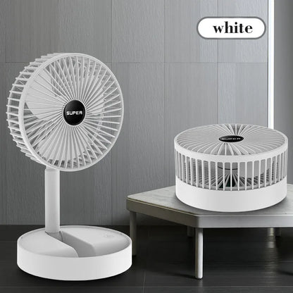 Desktop fan charging model, long endurance USB foldable mini retractable fan, dormitory portable desktop electric fan