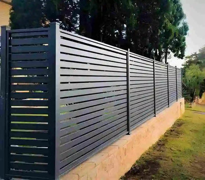 Modern Rustproof Aluminum Fence Slat Fence Panel Powder Coated Privacy Fence For Outdoor Yard Easy Installation Durable Design